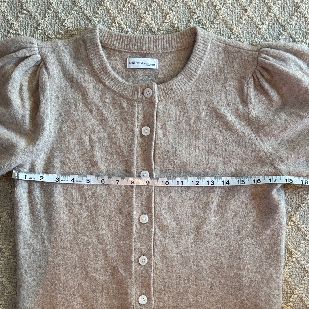 Nine West Puff Sleeve Cardigan - Picture 7 of 10